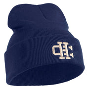 Jersey Crafton Hills Embroidered 12 inch Acrylic Blank Cuff Long Beanie - Navy OSFM