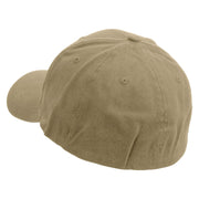 Bull Riding Embroidered Low Profile Washed Flex Cap - Khaki OSFM