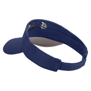 Tripple ladybug Embroidered Cotton Sports Visors - Royal OSFM