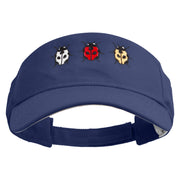 Tripple ladybug Embroidered Cotton Sports Visors - Royal OSFM