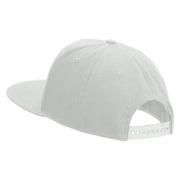 Licensed Eagle Navy Veteran Embroidered 5 Panel Flat Bill Twill Snapback Solid Cap - White OSFM