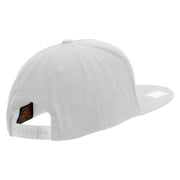 Licensed Eagle Navy Veteran Embroidered 5 Panel Flat Bill Twill Snapback Solid Cap - White OSFM