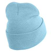 Jersey Crafton Hills Embroidered 12 inch Acrylic Blank Cuff Long Beanie - Light-Blue OSFM
