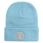 Jersey Crafton Hills Embroidered 12 inch Acrylic Blank Cuff Long Beanie - Light-Blue OSFM