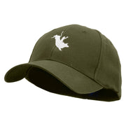 Bull Riding Embroidered Low Profile Washed Flex Cap - Dk-Olive OSFM