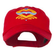 Heart Emblem Embroidered Cap