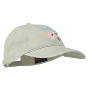 Hawaii Flower Aloha Embroidered Washed Cap