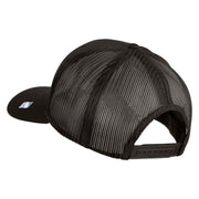 US Air Force Wing Veteran Embroidered Solid Cotton Mesh Cap - Charcoal OSFM