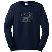 Howling Deer Graphic Men's Ultra Cotton Long Sleeve T-Shirt