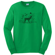 Howling Deer Graphic Men's Ultra Cotton Long Sleeve T-Shirt