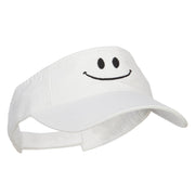 Happy Smile Embroidered Cotton Washed Visor