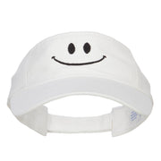 Happy Smile Embroidered Cotton Washed Visor