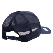 Licensed Eagle Navy Veteran Embroidered Retro Trucker Cap - Navy OSFM