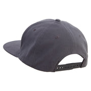 Old English A Embroidered Brushed Cotton Twill High Profile Extra Size Cap - Charcoal OSFM