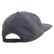 Old English A Embroidered Brushed Cotton Twill High Profile Extra Size Cap - Charcoal OSFM