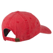 Heraldic Lion Embroidered Washed Cotton Twill Cap