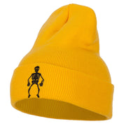 Halloween Body Skeleton Embroidered Long Beanie