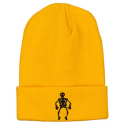 Halloween Body Skeleton Embroidered Long Beanie