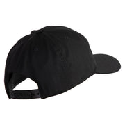 The Few The Proud US Marine Embroidered 6 Panel Structured Cotton Twill Cap Made in USA - Black OSFM