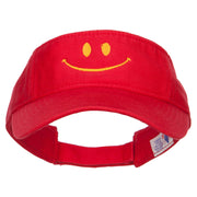 Happy Smile Embroidered Cotton Washed Visor