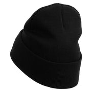 Licensed 17th Airborne Division Embroidered 12 Inch Long Knitted Beanie - Black OSFM