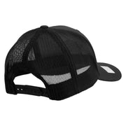 Licensed Eagle Navy Veteran Embroidered Retro Trucker Cap - Black OSFM