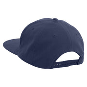 Old English A Embroidered Brushed Cotton Twill High Profile Extra Size Cap - Navy OSFM