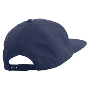 Old English A Embroidered Brushed Cotton Twill High Profile Extra Size Cap - Navy OSFM