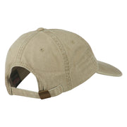 Heraldic Lion Embroidered Washed Cotton Twill Cap