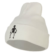 Halloween Body Skeleton Embroidered Long Beanie