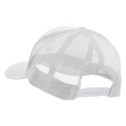 Licensed Eagle Navy Veteran Embroidered Retro Trucker Cap - White OSFM