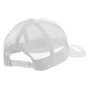 Licensed Eagle Navy Veteran Embroidered Retro Trucker Cap - White OSFM