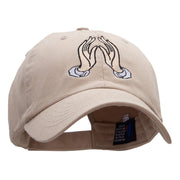 Hands Spiritual Embroidered Pet Spun Washed Cap