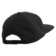 Old English A Embroidered Brushed Cotton Twill High Profile Extra Size Cap - Black OSFM