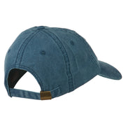 Heraldic Lion Embroidered Washed Cotton Twill Cap