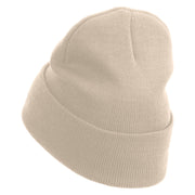 Licensed 17th Airborne Division Embroidered 12 Inch Long Knitted Beanie - Birch OSFM