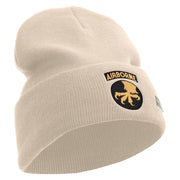 Licensed 17th Airborne Division Embroidered 12 Inch Long Knitted Beanie - Birch OSFM