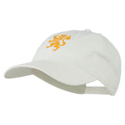 Heraldic Lion Embroidered Washed Cotton Twill Cap