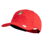 The Few The Proud US Marine Embroidered 6 Panel Unstructured Cotton Twill Cap Made in USA - Red OSFM