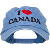 I Heart Canada Embroidered Dyed Unstructured Cap