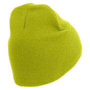 Licensed 17th Airborne Division Embroidered 8 Inch Knitted Short Beanie - Lime OSFM