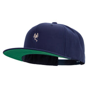 Beige Scorpio Logo Embroidered Wool Blend Prostyle Snapback Cap - Navy OSFM