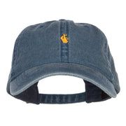 Mini Heart Finger Embroidered Washed Cap