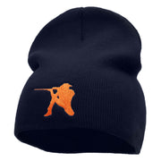 Hunter Taking A Shot Embroidered 8 Inch Short Beanie