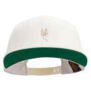 Beige Scorpio Logo Embroidered Wool Blend Prostyle Snapback Cap - Natural OSFM