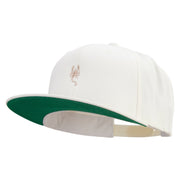 Beige Scorpio Logo Embroidered Wool Blend Prostyle Snapback Cap - Natural OSFM