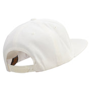 Beige Scorpio Logo Embroidered Wool Blend Prostyle Snapback Cap - Natural OSFM