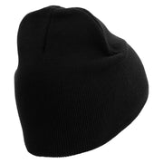 Licensed 17th Airborne Division Embroidered 8 Inch Knitted Short Beanie - Black OSFM