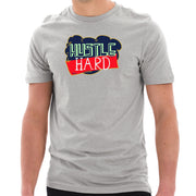 Hustle Hard Phrase Graphic Design Short Sleeve Cotton Jersey T-Shirt