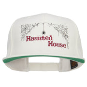 Haunted House Embroidered Snapback Cap